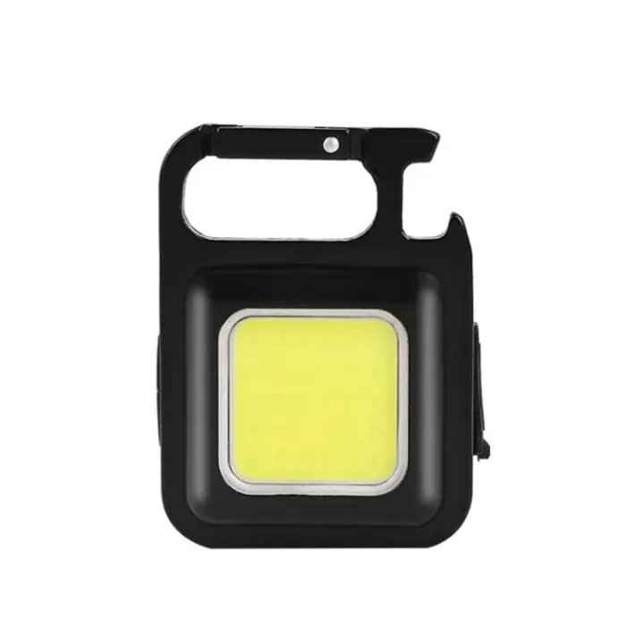 USB Rechargeable COB Keychain Light Super Bright Mini Pocket Flashlight