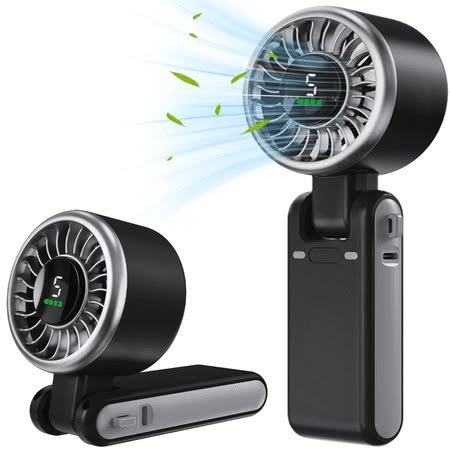 Folding Turbo Handheld Fan 🔥 High Speed Portable Cooling Fan