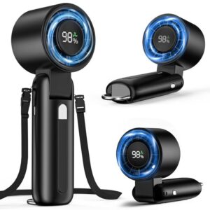 Folding Turbo Handheld Fan 🔥 High Speed Portable Cooling Fan