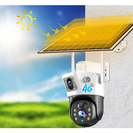 Solar Powered Dual-Lens 4G SIM Supported IP Camera