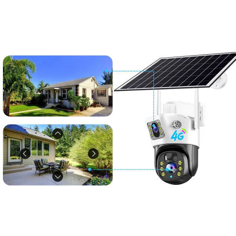 Solar Powered Dual-Lens 4G SIM Supported IP Camera