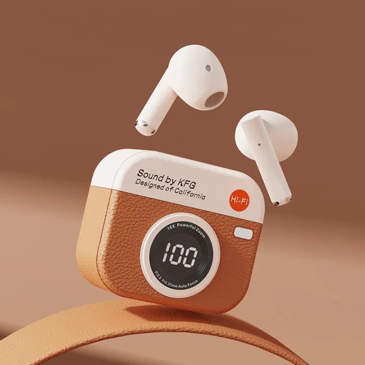 Q86 Retro Camera Style TWS Wireless Earbuds