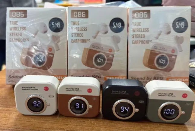 Q86 Retro Camera Style TWS Wireless Earbuds