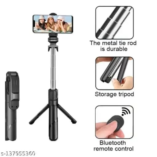 Bluetooth Selfie Stick with Tripod Stand | 3-in-1 Wireless Selfie Stick