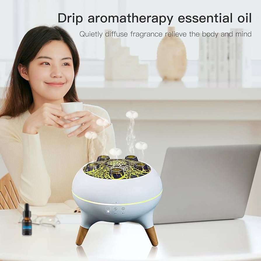 Volcano Humidifier & Aromatherapy Diffuser | 7 Color LED Flame Effect Air Humidifier | Jellyfish Smoke Ring Aroma Diffuser | Best Price in Bangladesh