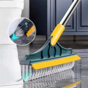 2-in-1 Floor Scrub Brush with Squeegee | Long Handle Bathroom Cleaning Brush | 120° Swivel Floor & Tile Scrubber | Best Cleaning Brush Price in Bangladesh