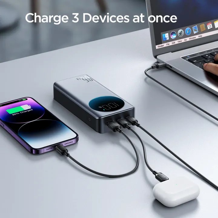 Joyroom 65W Fast Charging Power Bank | JR-PBF04 20000mAh / JR-PBF05 30000mAh | PD Fast Charge Laptop Power Bank | Best Price in Bangladesh