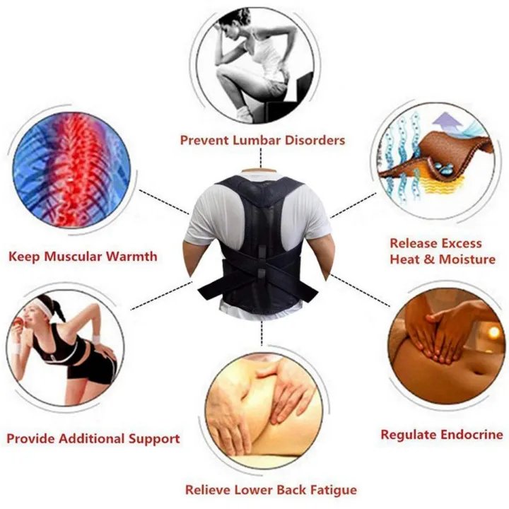 Adjustable Back Posture Corrector Belt | Spine Support Brace | Shoulder & Back Pain Relief Belt