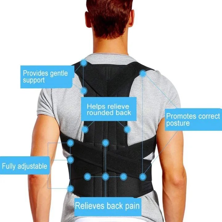 Adjustable Back Posture Corrector Belt | Spine Support Brace | Shoulder & Back Pain Relief Belt