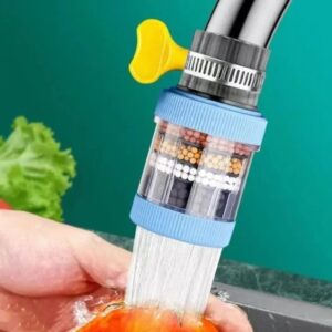 6-Layer Faucet Water Filter | Splash-Proof Tap Water Purifier | Kitchen Faucet Filter | Activated Carbon Water Filter